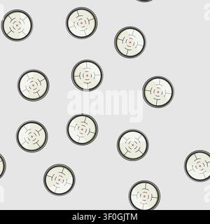 seamless pattern target scope sniper cartoon. sight crosshair, gun view, shot weapon target scope sniper sign vector Stock Vector