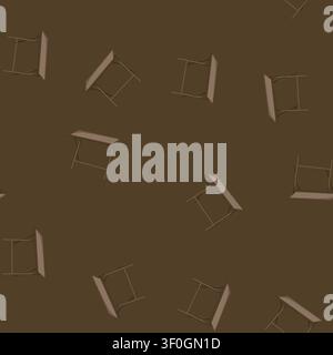 seamless pattern foldable folding table cartoon. foldable folding table sign vector Stock Vector