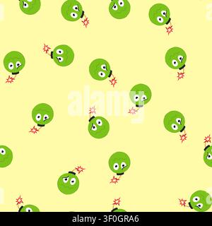 pattern fuse bomb character cartoon. blast dynamite, grenade warhead, tnt c4 fuse bomb character sign. seamless vector illustration Stock Vector