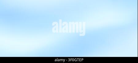 Soft pastel sky cloud blue gradient background texture, abstract light blurry water gradation bg. Smooth heavenly backdrop, cloudy heaven with white clouds, airy neutral aesthetic calming wallpaper Stock Vector