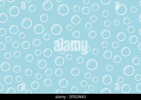 Seamless pattern with water bubbles Stock Vector