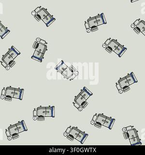 seamless pattern water vacuum pump cartoon. pressure condition, underwater compressor, worker mechanic water vacuum pump sign vector Stock Vector