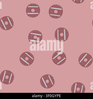 pattern stone wheel ancient cartoon. wagon wooden, vintage wood, antique mill stone wheel ancient sign. seamless vector illustration Stock Vector