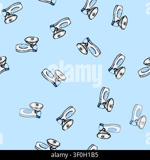 seamless pattern breath inhaler portable cartoon. medication relief, allergy airway, therapy compact breath inhaler portable sign vector Stock Vector