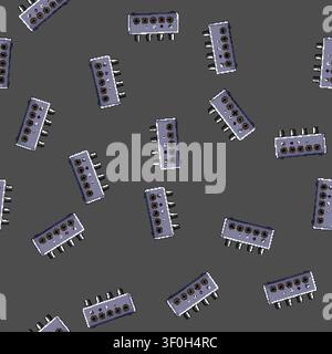 seamless pattern audio headphone amp cartoon. audio headphone amp sign vector Stock Vector