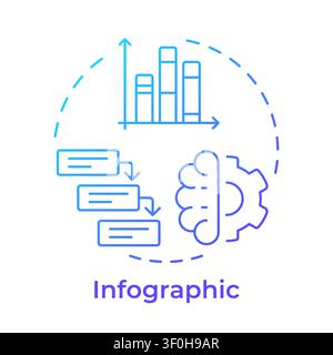 Infographic blue gradient concept icon Stock Vector