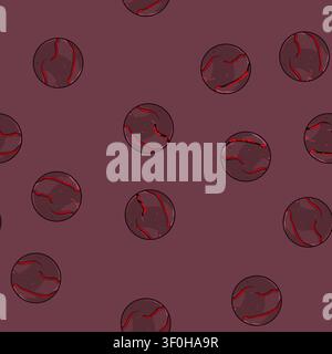 seamless pattern 8 lava game button cartoon. rock stone, video continue, arcade bar 8 lava game button sign vector Stock Vector