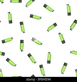 pattern oxygen diving cylinder cartoon. tank compressed, black diver, isometric realistic oxygen diving cylinder sign vector Stock Vector