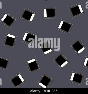 seamless pattern sim memory card cartoon. pictogram web, sd flash sim memory card sign vector Stock Vector