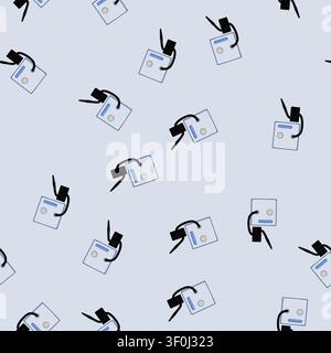 seamless pattern clean steam cleaner cartoon. home iron, floor laundry, wash house clean steam cleaner sign vector Stock Vector