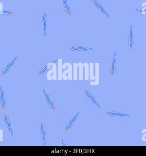 pattern infection parasite cartoon. disease organism, transmission protozoa, helminth nematode infection parasite sign. seamless vector illustration Stock Vector