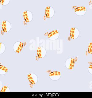 pattern makeup cosmetic pouch cartoon. beauty case, travel zipper makeup cosmetic pouch sign. seamless vector illustration Stock Vector