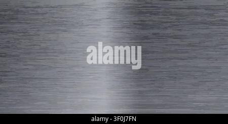 Metalic hairline stainless texture background. Abstract gradient bright and shiny light reflection brushed steel metal texture. Illustration for backg Stock Vector