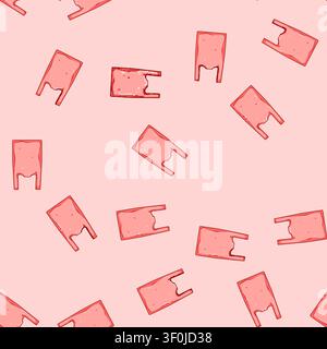 seamless pattern waste plastic shopping bag cartoon. recycling disposable, ecofriendly sustainable, convenience lightweight waste plastic shopping bag Stock Vector