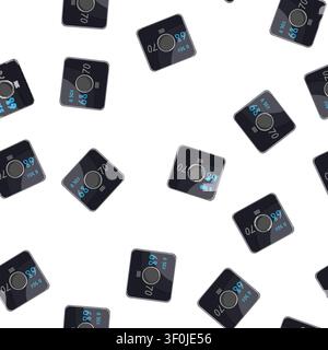 pattern dial smart thermostat cartoon. dial smart thermostat sign vector Stock Vector