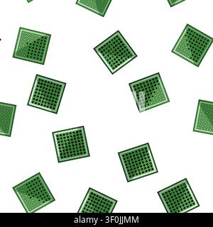 pattern trace circuit board cartoon. layout etching, fabrication multilayer, substrate vias trace circuit board sign vector Stock Vector
