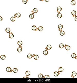 pattern accessory cufflinks cartoon. formal style, elegant mens, sleeve button accessory cufflinks sign vector Stock Vector