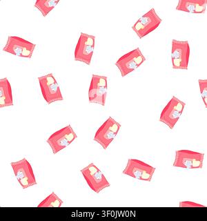 pattern tissue water wipes cartoon. wet clean, hand surface tissue water wipes sign. seamless symbol vector illustration Stock Vector