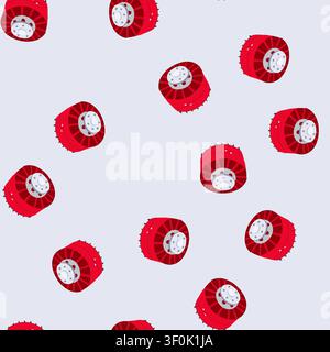 pattern windings electric motor cartoon. magnetic dc, ac horsepower, speed energy windings electric motor sign. seamless vector illustration Stock Vector