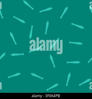 pattern teal necktie with a simple, flat design symbolizing professionalism, men s fashion, and corporate attire, perfect for concepts related to work Stock Vector
