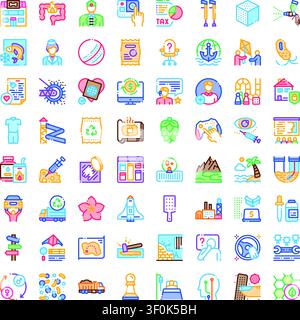 Collection of minimal line stroke vector icons covering a broad spectrum of concepts including business. Travel. Health. Finance. Education. Technolog Stock Vector