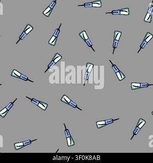 seamless pattern Portable oral irrigator water flosser for home dental care, effective plaque removal and gum health support, compact electric device Stock Vector