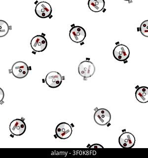 pattern measurement water meter cartoon. utility billing, installation digital, smart residential measurement water meter sign vector Stock Vector