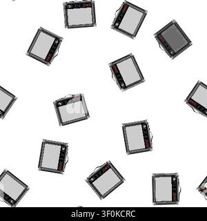 pattern music guitar amplifier cartoon. music guitar amplifier sign vector Stock Vector
