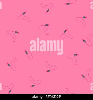 pattern smoke bong cannabis cartoon. toke pipe, bowl flower, bud strain smoke bong cannabis sign. seamless vector illustration Stock Vector