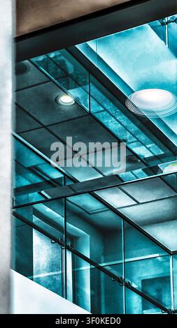 Architectural structure featuring a transparent roof Stock Photo