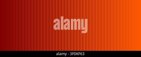 Red orange line halftone gradient background. Faded thick to thin stripe gradation texture. Repeating parallel lines wallpaper for print, banner, poster. Vector vanishing vertical linear backdrop Stock Vector