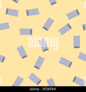 pattern police taser gun cartoon. electric lightning, weapon tazer, crime shock police taser gun sign. seamless vector illustration Stock Vector