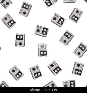pattern voice audio interface cartoon. voice audio interface sign vector Stock Vector