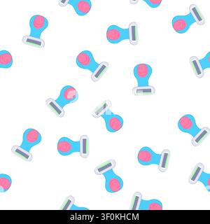 pattern care shaver handle cartoon. blade shave, machine steel, trimmer equipment care shaver handle sign. seamless symbol vector illustration Stock Vector