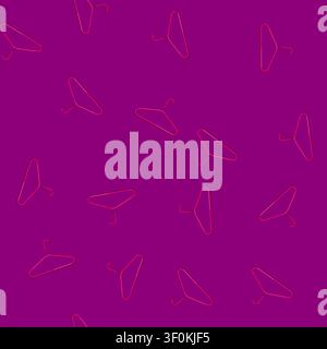 seamless pattern wear hanger clothes cartoon. wear hanger clothes sign vector Stock Vector