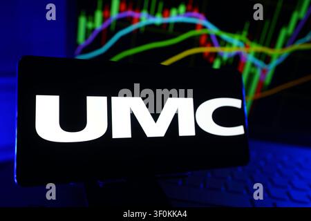 UMC Semiconductor Foundry Company Manufacturing Integrated Circuits and Advanced Chip Solutions Stock Photo