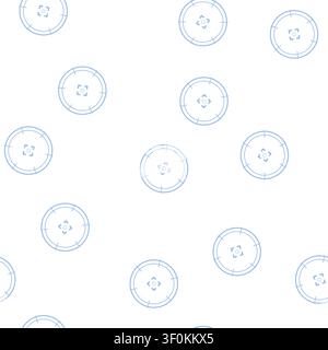 pattern tech futuristic aim cartoon. military frame, interface circle, gun data tech futuristic aim sign vector Stock Vector