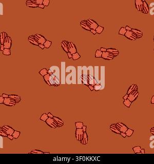 seamless pattern industry gloves welding cartoon. construction arc, iron weld, factory mask industry gloves welding sign vector Stock Vector