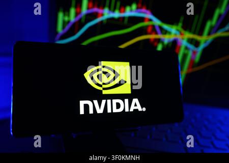 NVIDIA Semiconductor And Artificial Intelligence Technology Company Developing GPUs And Advanced Computing Hardware Stock Photo