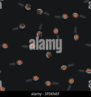 seamless pattern propane heater gas cartoon. propane heater gas sign vector Stock Vector