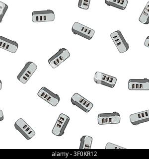 pattern digital usb hub cartoon. port equipment, connect device digital usb hub sign vector Stock Vector