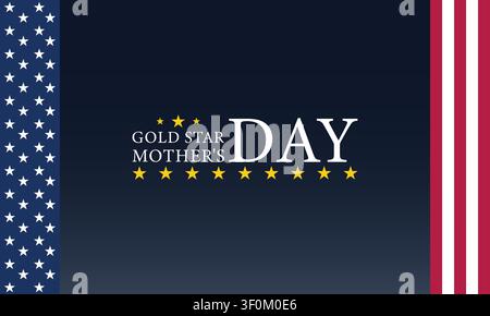 A Day of Remembrance Recognizing Gold Star Mothers Stock Vector