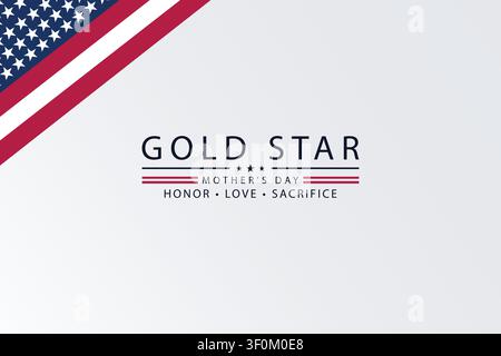 A Day of Remembrance Recognizing Gold Star Mothers Stock Vector