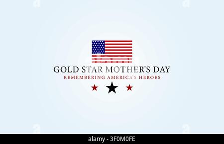 A Day of Remembrance Recognizing Gold Star Mothers Stock Vector