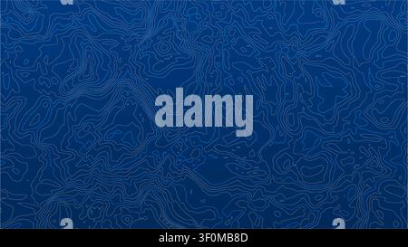 Topographic map contour lines showing abstract terrain elevation Stock Vector