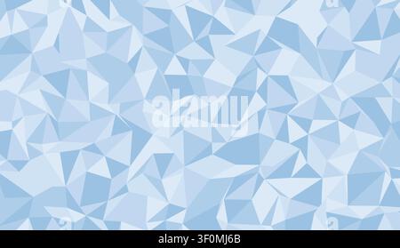Light blue polygonal low poly abstract background with geometric triangle pattern in vector Stock Vector