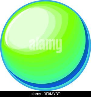 Abstract sphere with a gradient of green and blue Stock Vector