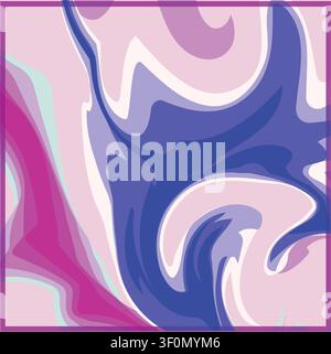Abstract fluid art creating dynamic color swirls Stock Vector
