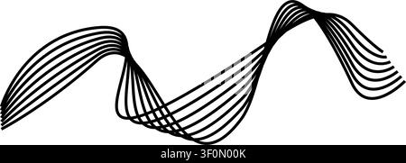 Abstract signal waves forming rhythmic pattern background Stock Vector