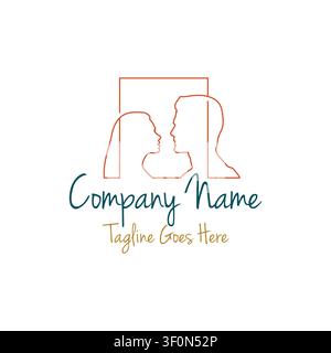 Husband Wife Man Woman Couple Lovers Silhouette For Corporate Brand Identity And Business Romance Relationship Stock Vector